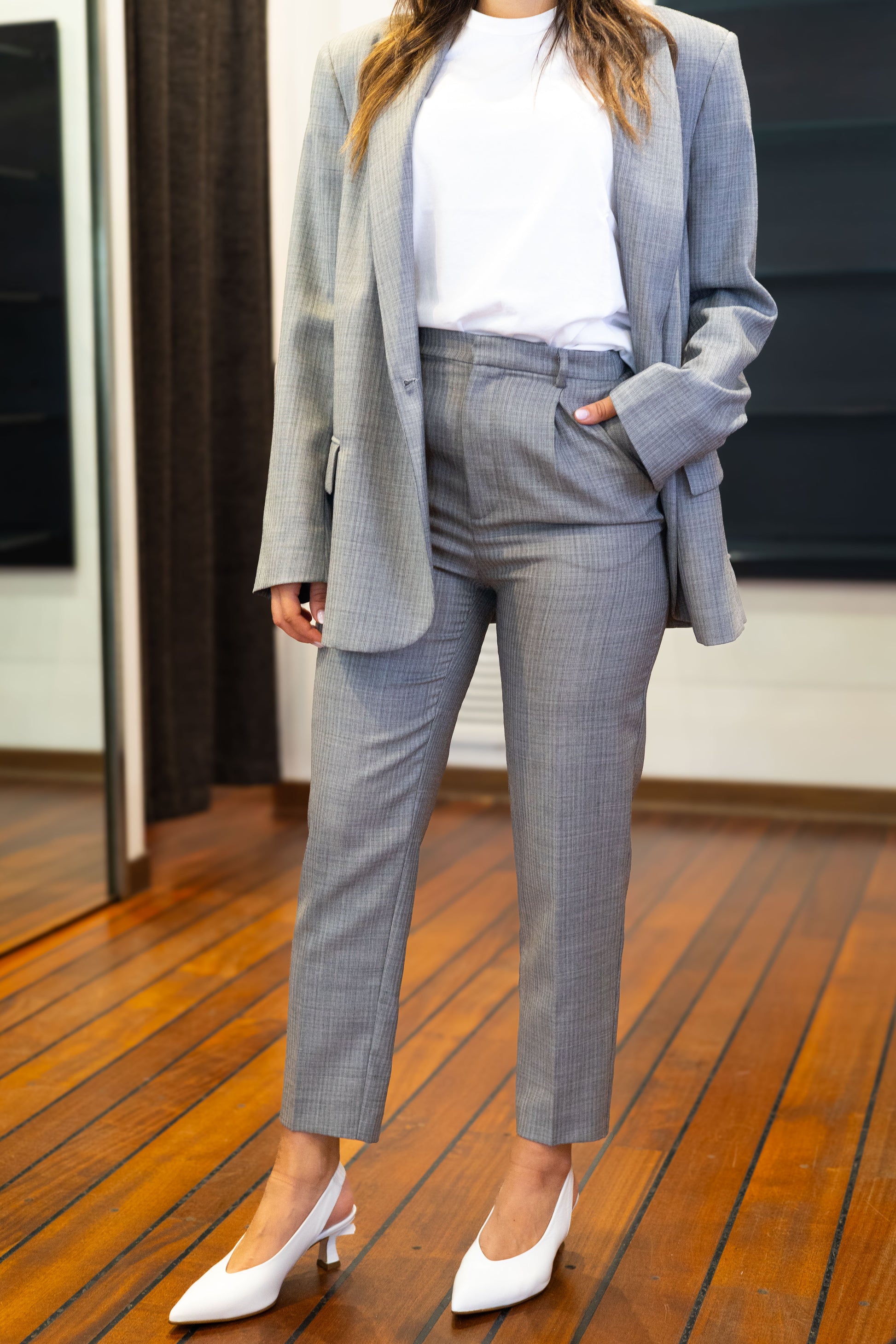Pantalone a sigaretta in fresco di lana  - The M..