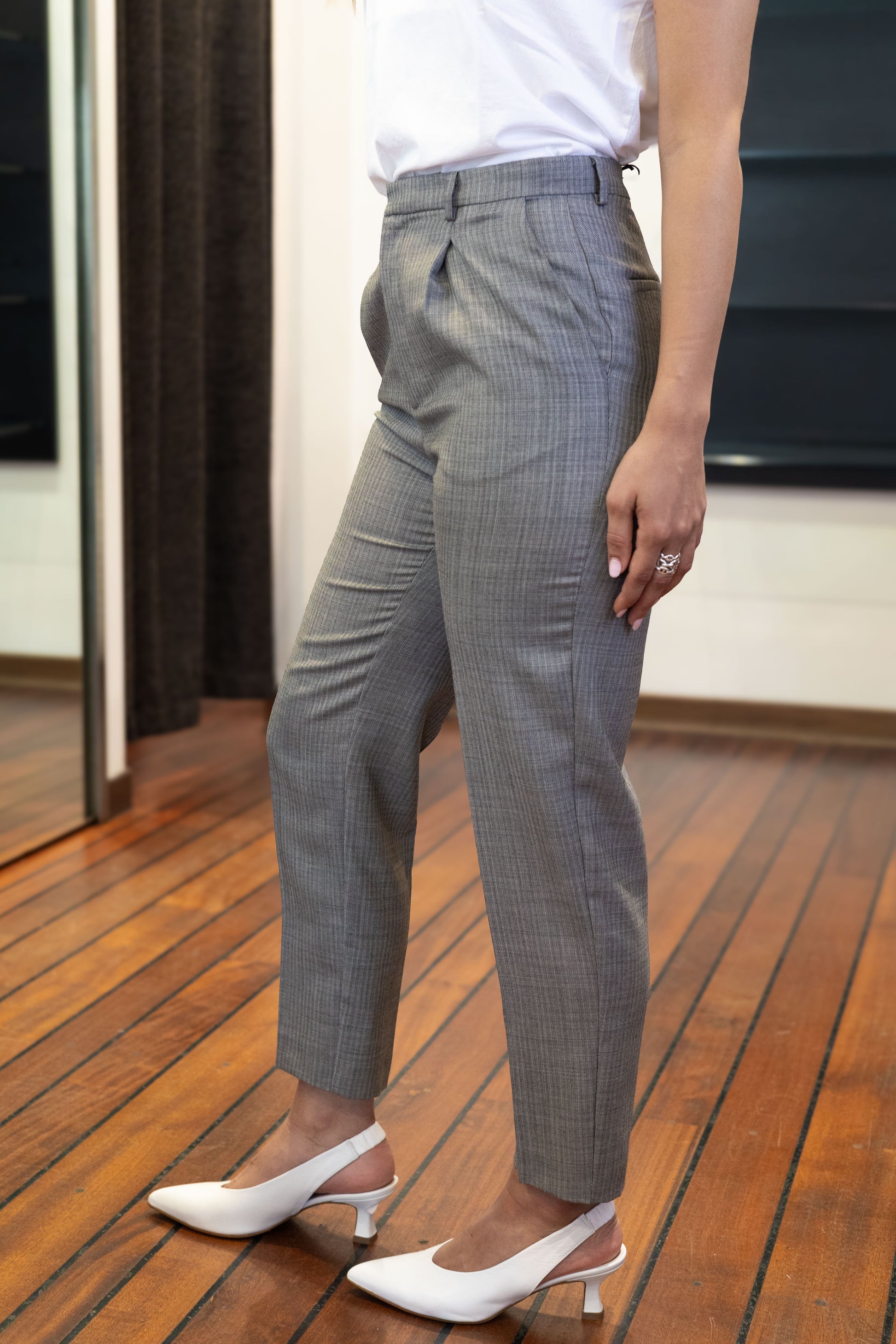 Pantalone a sigaretta in fresco di lana  - The M..