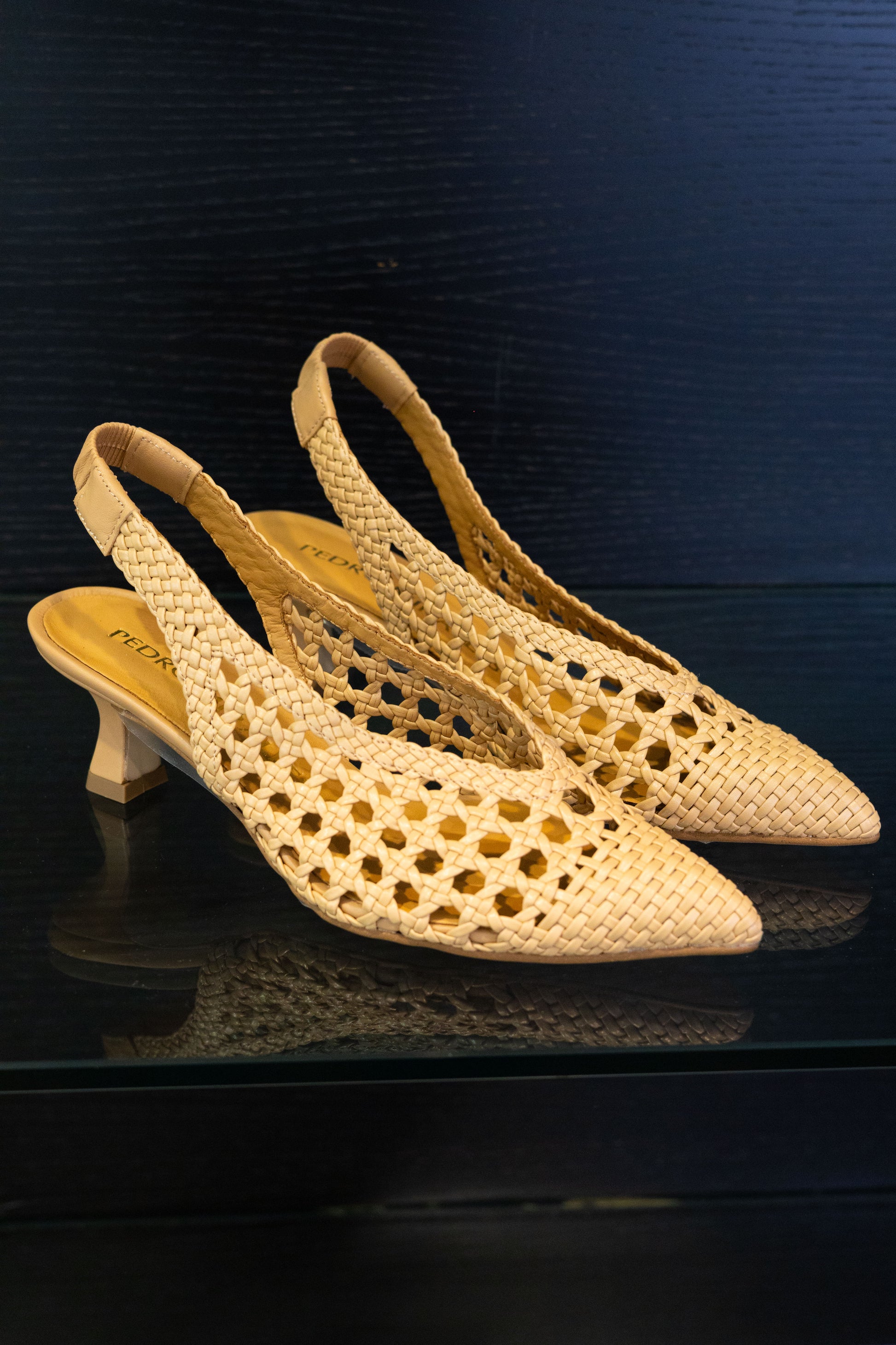 Sling back in pelle intrecciata - Pedro Mirales