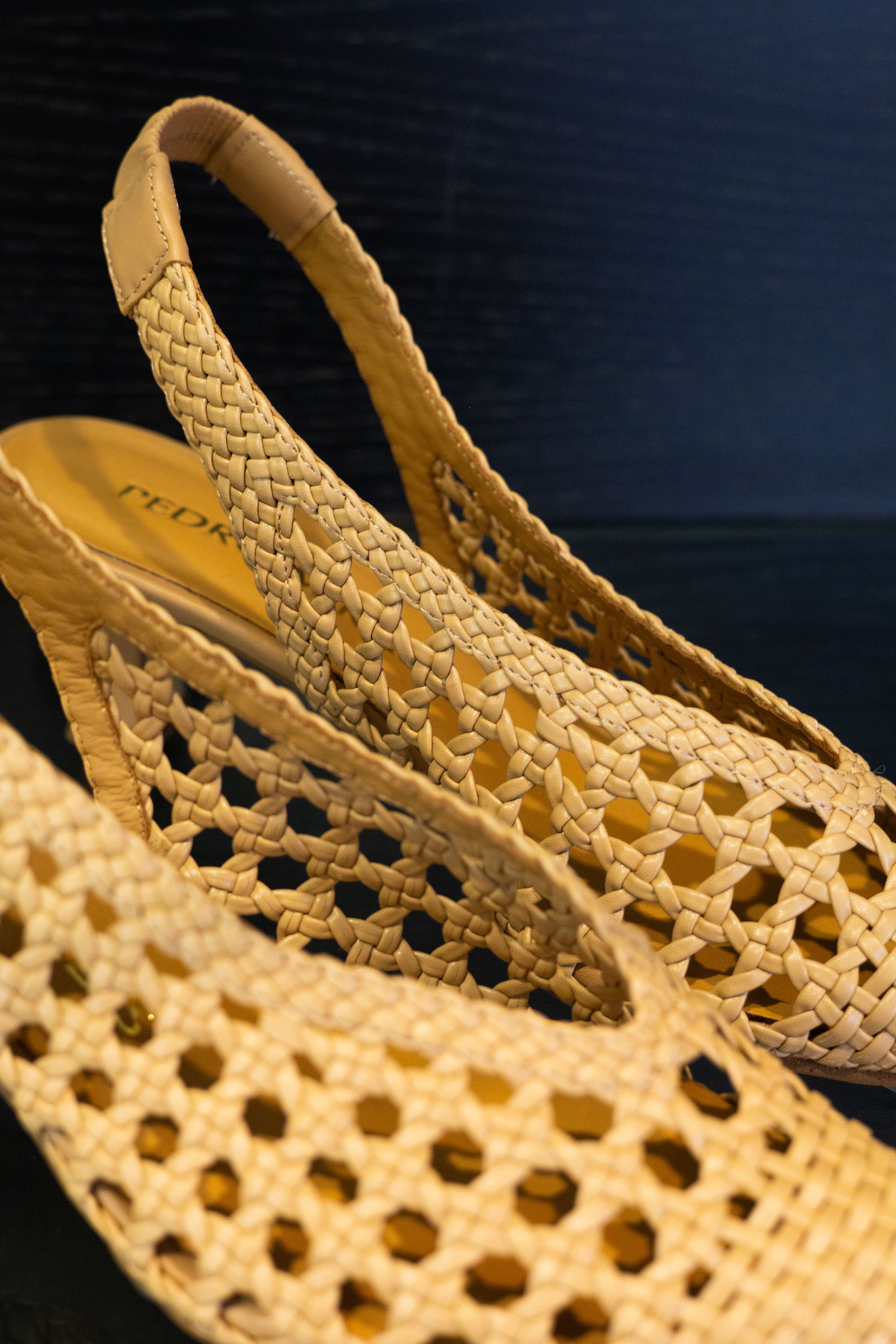 Sling back in pelle intrecciata - Pedro Mirales