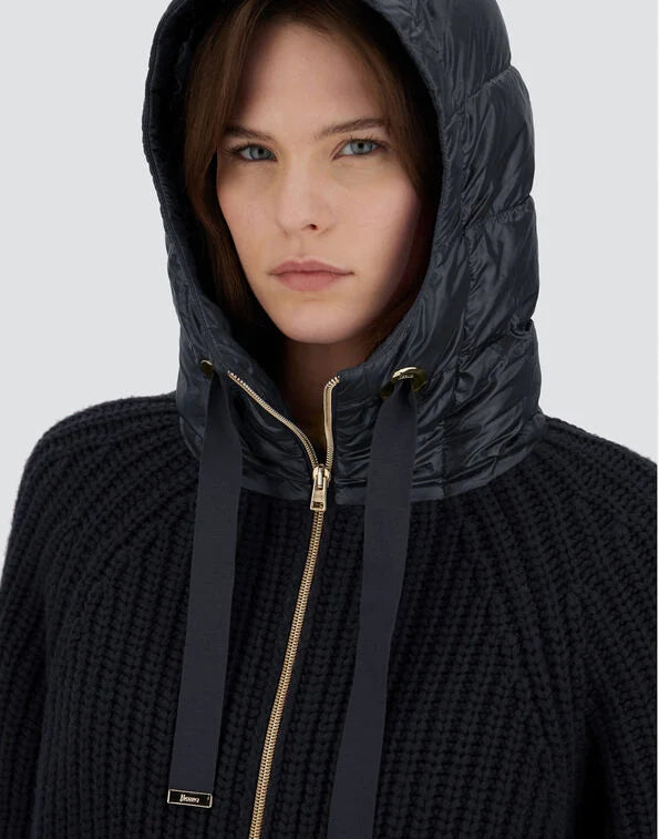 Cardigan in lana cardata - Herno