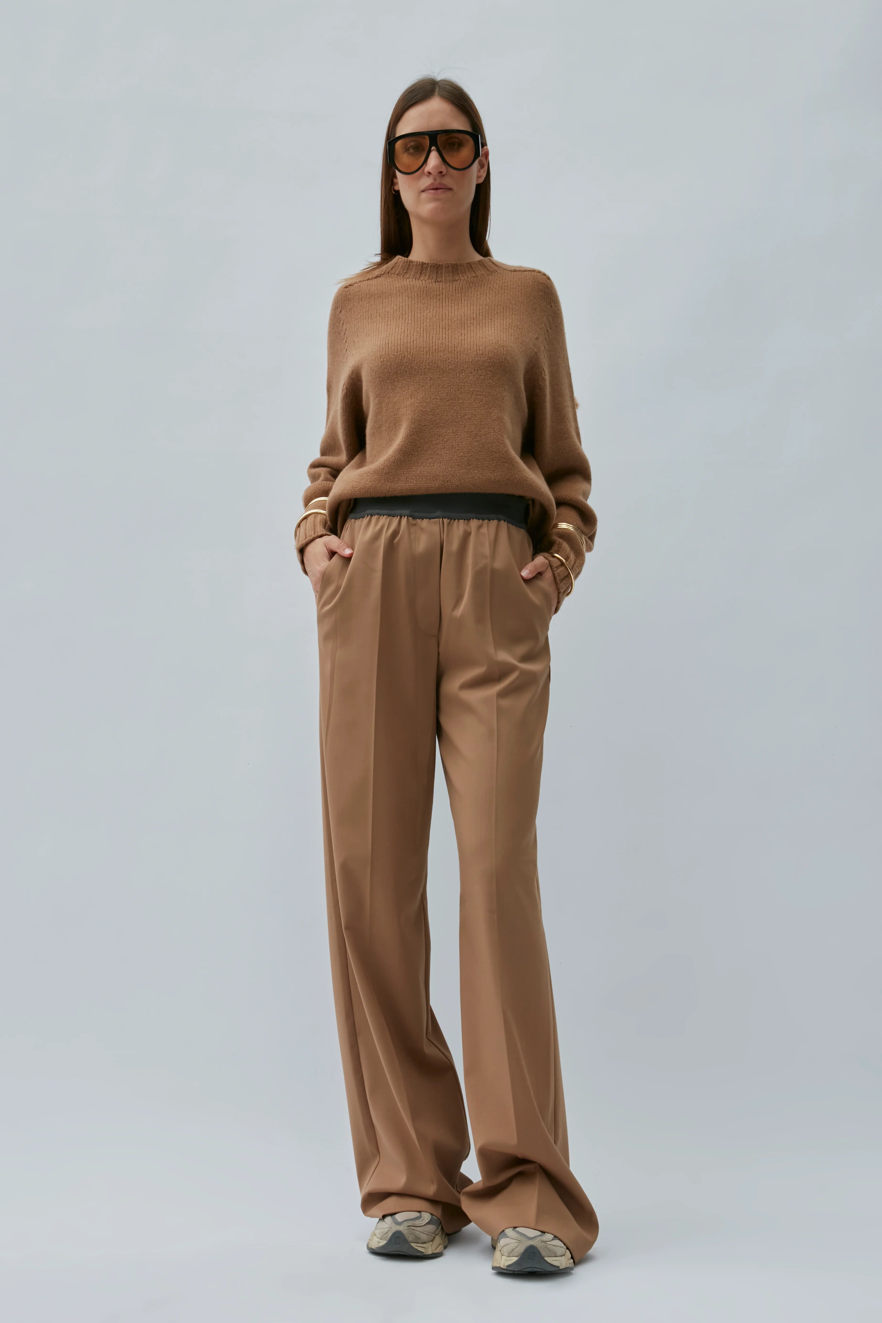 Pantalone a vita alta con elastico in vita - The M..